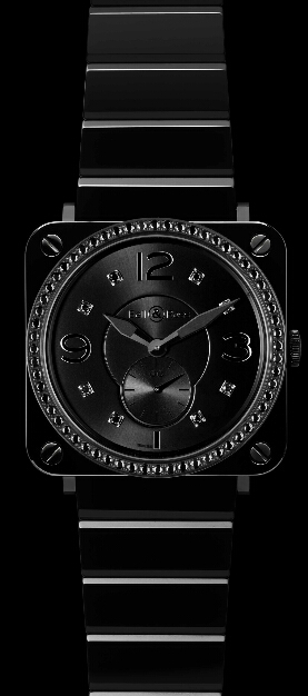 Bell & Ross Aviation BR-S Phantom Diamonds Black Ceramic BRS-BLC-PH-LGD/SCE replica watch - Click Image to Close